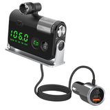 Maxbell Bluetooth 5.0 FM Transmitter Wireless Car Kit USB Charger for Car Smartphone Silver