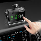 Maxbell Bluetooth 5.0 FM Transmitter Wireless Car Kit USB Charger for Car Smartphone Silver