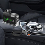 Maxbell Bluetooth 5.0 FM Transmitter Wireless Car Kit USB Charger for Car Smartphone Silver