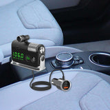 Maxbell Bluetooth 5.0 FM Transmitter Wireless Car Kit USB Charger for Car Smartphone Silver