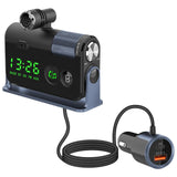 Maxbell Bluetooth 5.0 FM Transmitter Wireless Car Kit USB Charger for Car Smartphone Pearly Blue