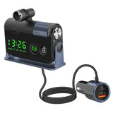 Maxbell Bluetooth 5.0 FM Transmitter Wireless Car Kit USB Charger for Car Smartphone Pearly Blue