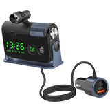 Maxbell Bluetooth 5.0 FM Transmitter Wireless Car Kit USB Charger for Car Smartphone Pearly Blue