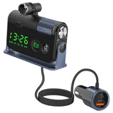 Maxbell Bluetooth 5.0 FM Transmitter Wireless Car Kit USB Charger for Car Smartphone Pearly Blue