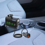Maxbell Bluetooth 5.0 FM Transmitter Wireless Car Kit USB Charger for Car Smartphone Pearly Blue