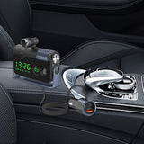 Maxbell Bluetooth 5.0 FM Transmitter Wireless Car Kit USB Charger for Car Smartphone Pearly Blue