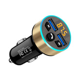 Maxbell Car Charger Aluminum Alloy Portable Mini Rapid Power for MP3 MP4 Cameras Car Gold