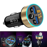 Maxbell Car Charger Aluminum Alloy Portable Mini Rapid Power for MP3 MP4 Cameras Car Gold