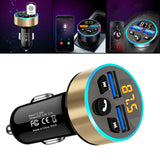 Maxbell Car Charger Aluminum Alloy Portable Mini Rapid Power for MP3 MP4 Cameras Car Gold