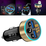 Maxbell Car Charger Aluminum Alloy Portable Mini Rapid Power for MP3 MP4 Cameras Car Gold