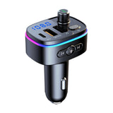 Maxbell Car Bluetooth FM Transmitter Type-C QC3.0 Dual USB Charger 7 RGB Backlit