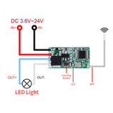 Maxbell RF 433MHz Mini Wireless Remote Control Switch Receiver 1 Button White