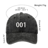Maxbell Squid Game Peripheral Washed Baseball Hat Denim Vintage Neutral Baseball Cap black 001