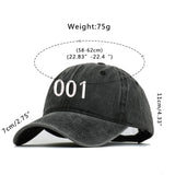 Maxbell Squid Game Peripheral Washed Baseball Hat Denim Vintage Neutral Baseball Cap black 001