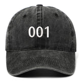 Maxbell Squid Game Peripheral Washed Baseball Hat Denim Vintage Neutral Baseball Cap black 001
