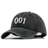 Maxbell Squid Game Peripheral Washed Baseball Hat Denim Vintage Neutral Baseball Cap black 001