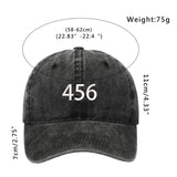 Maxbell Squid Game Peripheral Washed Baseball Hat Denim Vintage Neutral Baseball Cap black 456
