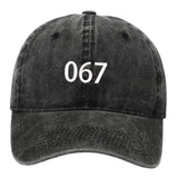 Maxbell Squid Game Peripheral Washed Baseball Hat Denim Vintage Neutral Baseball Cap black 067