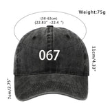Maxbell Squid Game Peripheral Washed Baseball Hat Denim Vintage Neutral Baseball Cap black 067