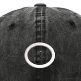 Maxbell Squid Game Peripheral Washed Baseball Hat Denim Vintage Neutral Baseball Cap black circle
