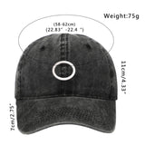 Maxbell Squid Game Peripheral Washed Baseball Hat Denim Vintage Neutral Baseball Cap black circle
