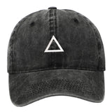 Maxbell Squid Game Peripheral Washed Baseball Hat Denim Vintage Neutral Baseball Cap black triangle