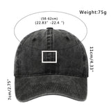 Maxbell Squid Game Peripheral Washed Baseball Hat Denim Vintage Neutral Baseball Cap black square