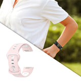 Maxbell Bands Soft Silicone Band For Fitbit charge5 smart watch Strap  Pink