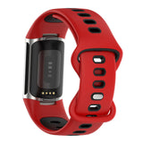 Maxbell Bands Soft Silicone Band For Fitbit charge5 smart watch Strap  Red