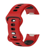 Maxbell Bands Soft Silicone Band For Fitbit charge5 smart watch Strap  Red