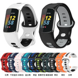 Maxbell Bands Soft Silicone Band For Fitbit charge5 smart watch Strap  Light Blue
