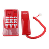 Maxbell Mini Wall Phone Corded Powered by Telephone Line for Hotel Family Red