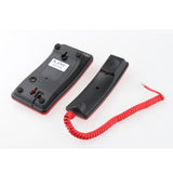 Maxbell Mini Wall Phone Corded Powered by Telephone Line for Hotel Family Red
