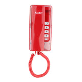 Maxbell Mini Wall Phone Corded Powered by Telephone Line for Hotel Family Red