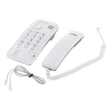 Maxbell Mini Wall Phone Corded Powered by Telephone Line for Hotel Family White