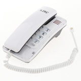 Maxbell Mini Wall Phone Corded Powered by Telephone Line for Hotel Family White