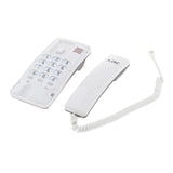 Maxbell Mini Wall Phone Corded Powered by Telephone Line for Hotel Family White