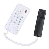Maxbell Mini Wall Phone Corded Powered by Telephone Line for Hotel Family White