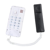 Maxbell Mini Wall Phone Corded Powered by Telephone Line for Hotel Family White