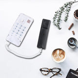 Maxbell Mini Wall Phone Corded Powered by Telephone Line for Hotel Family White