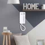 Maxbell Mini Wall Phone Corded Powered by Telephone Line for Hotel Family White