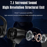 Maxbell Gaming Earphone Gamer Headset Games Headphones 7.1 With Microphone  Red
