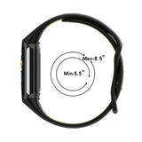 Maxbell Dual Colors Silicone Watchband Soft for Fitbit Charge5 Black Gray