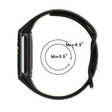 Maxbell Dual Colors Silicone Watchband Soft for Fitbit Charge5 Black Lime