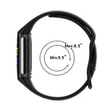Maxbell Dual Colors Silicone Watchband Soft for Fitbit Charge5 White Black