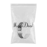 Maxbell Dual Colors Silicone Watchband Soft for Fitbit Charge5 White Black