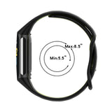 Maxbell Dual Colors Silicone Watchband Soft for Fitbit Charge5 Pink White