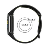 Maxbell Dual Colors Silicone Watchband Soft for Fitbit Charge5 Black Blue