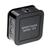 Maxbell Digital Optical Audio Splitter Digital Fiber Optic Audio Divider US