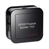 Maxbell Digital Optical Audio Splitter Digital Fiber Optic Audio Divider UK
